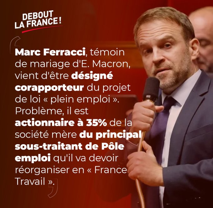 N. DupontAgnan Marc Ferracci, témoin de mariage d'E. Macron, vient d